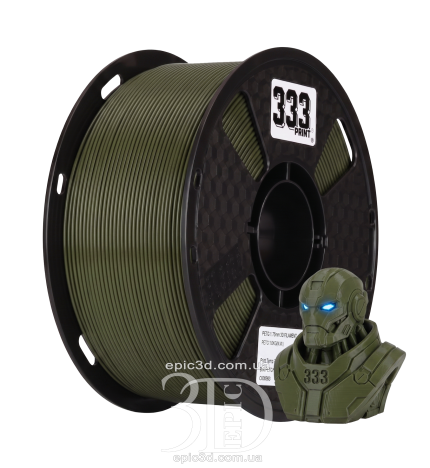 333Print PETG Dark Olive 3 кг — Темно-оливковий філамент/пластик для 3D-друку