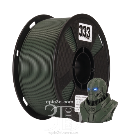 333Print PETG Dark Moss 3 кг — Темний мох філамент/пластик для 3D-друку