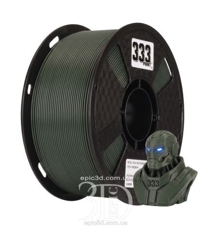 333Print PETG Dark Moss 3 кг — Темний мох філамент/пластик для 3D-друку