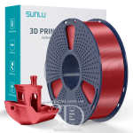 SUNLU Silk PLA+ Red - червоний пластик/філамент для 3D-принтера 1.75mm 1 кг