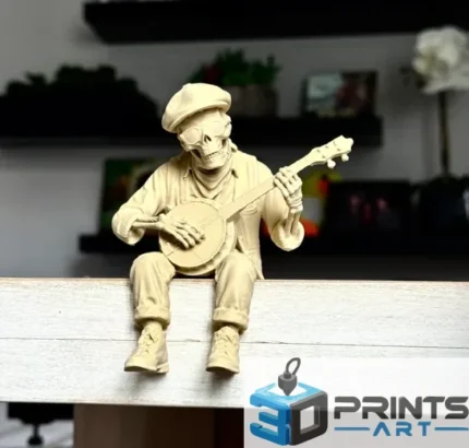 3D-фігурка «Склет-Музикант з бонжо» (PLA)